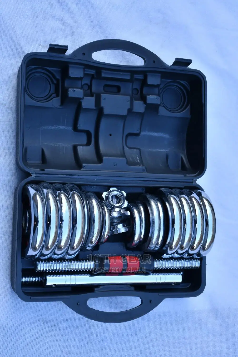 30kg Dumbell Set With Barbell Connector