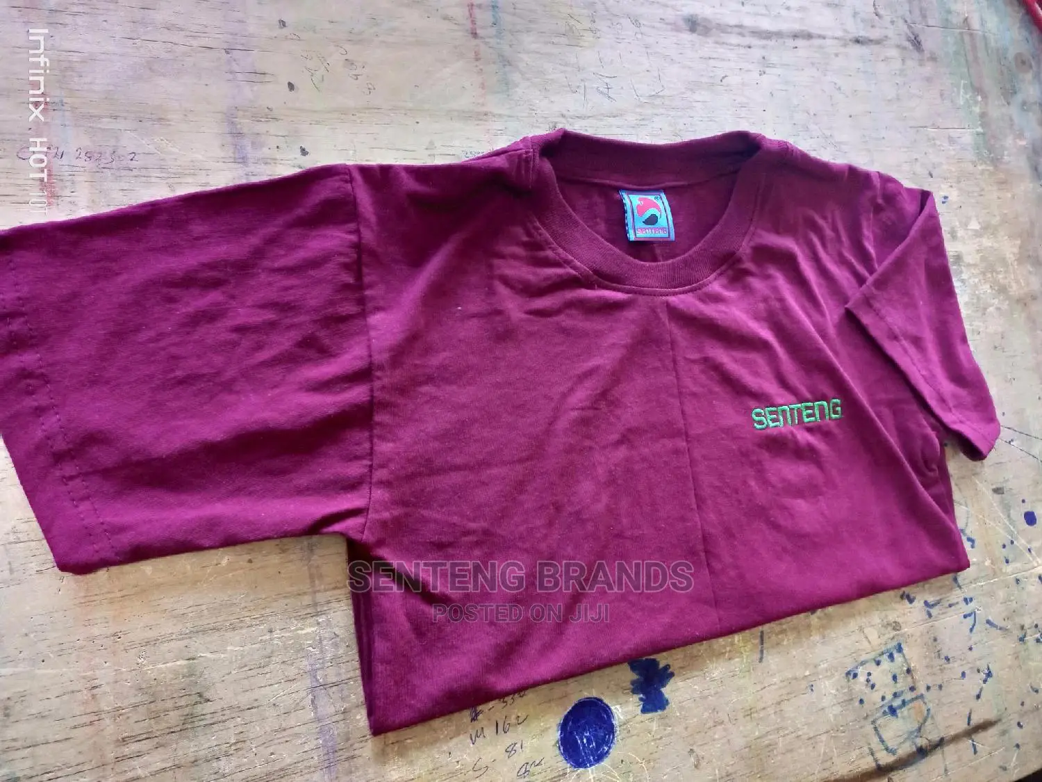 Plain Maroon Senteng Brand T-Shirts