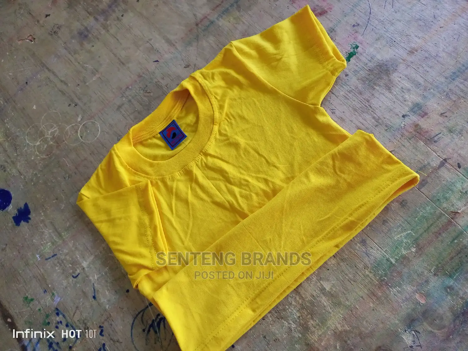 Kids Plain T-Shirts Yellow