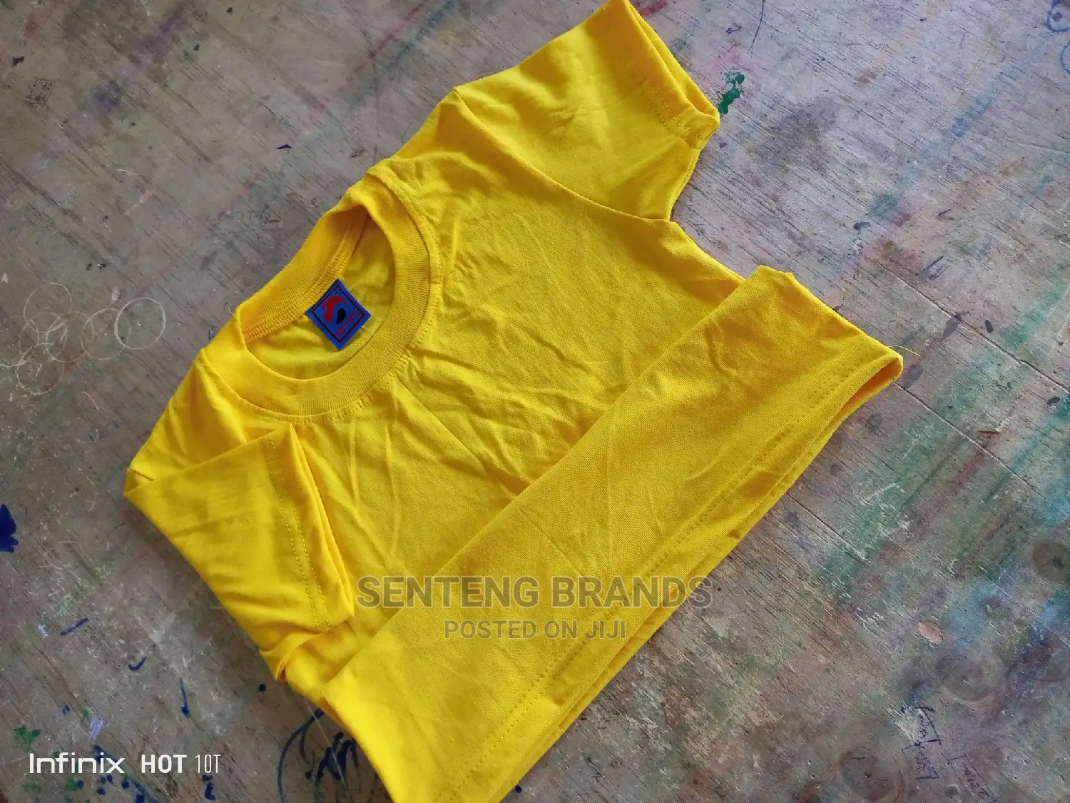 Kids Plain T-Shirts Yellow