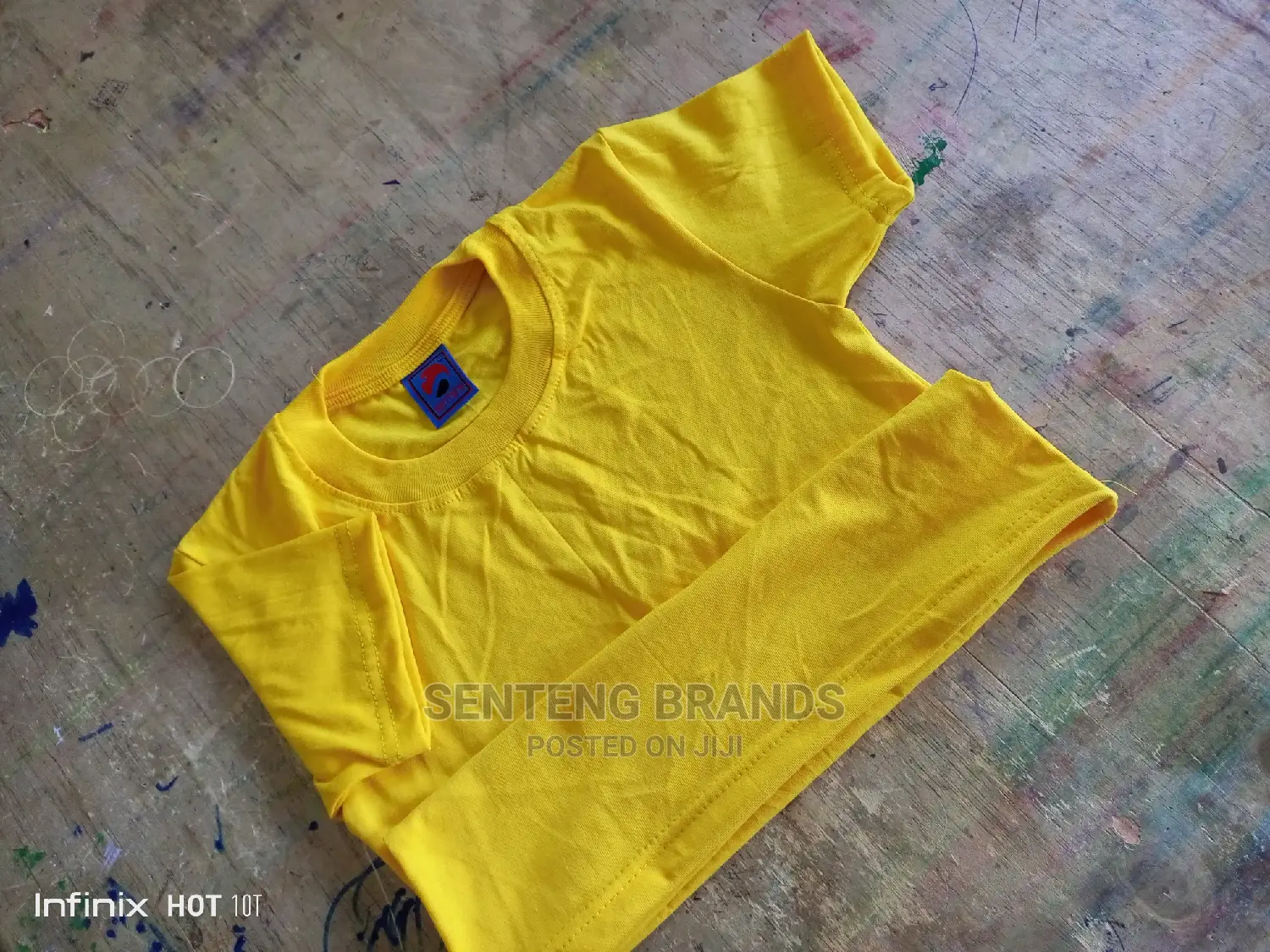 Kids Plain T-Shirts Yellow