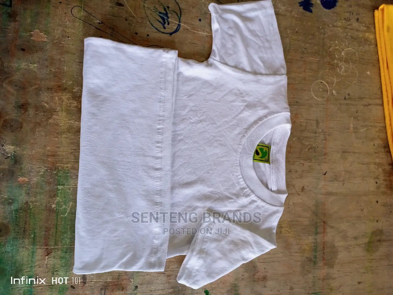 Kids White Plain Cotton T-Shirts