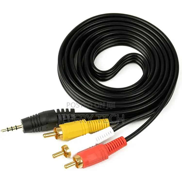 3.5 Mm to RCA AV Camcorder Video Cable,3.5mm Male to 3RCA