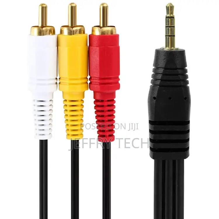3.5 Mm to RCA AV Camcorder Video Cable,3.5mm Male to 3RCA