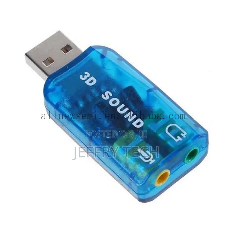 5.1USB to 3.5mm Mic Headphone Jack Stereo Headset 3D Sound C