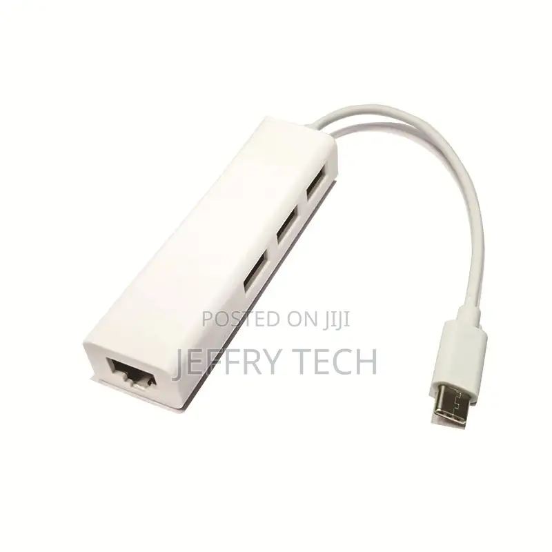 Type-C to Rj45 Hub 3in1 USB2.0 USB C to Ethernet Adapter Sup