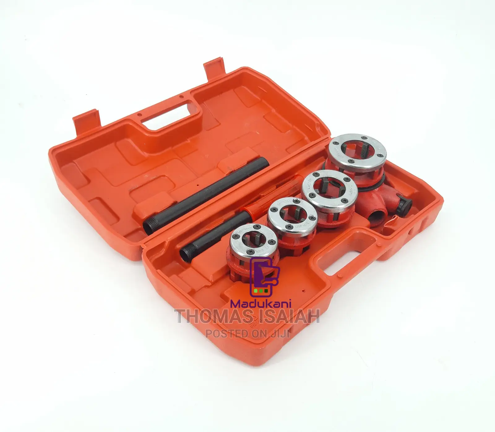 4PCS Ratchet Die Stock Pipe Thread Kit