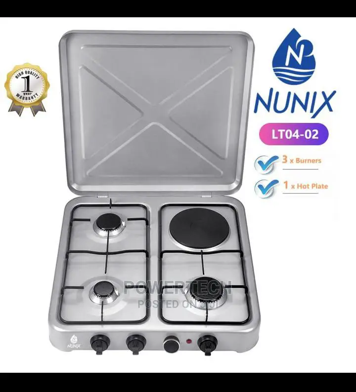 3 Gas and 1 Electric Nunix Burners