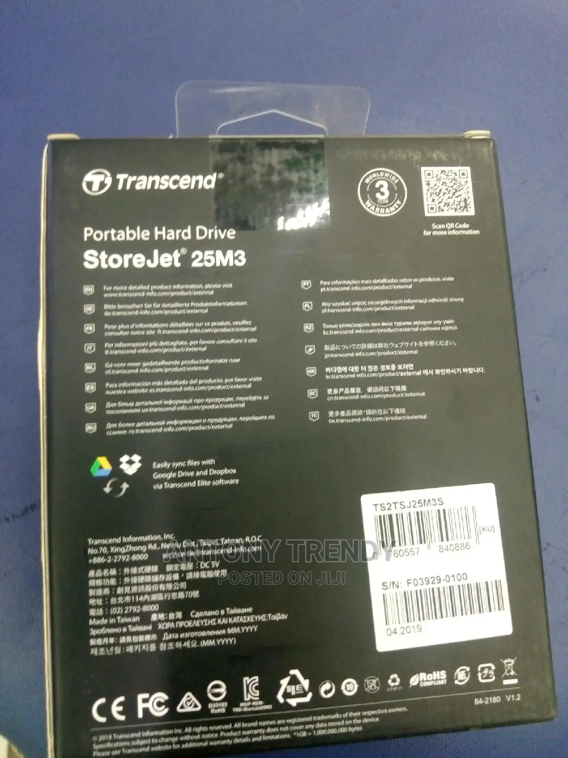 2 Tb Transcend Hard Disk Original