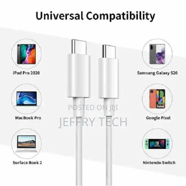 60W Type C USB C to USB C Cable PD Fast Charging Cable Cord