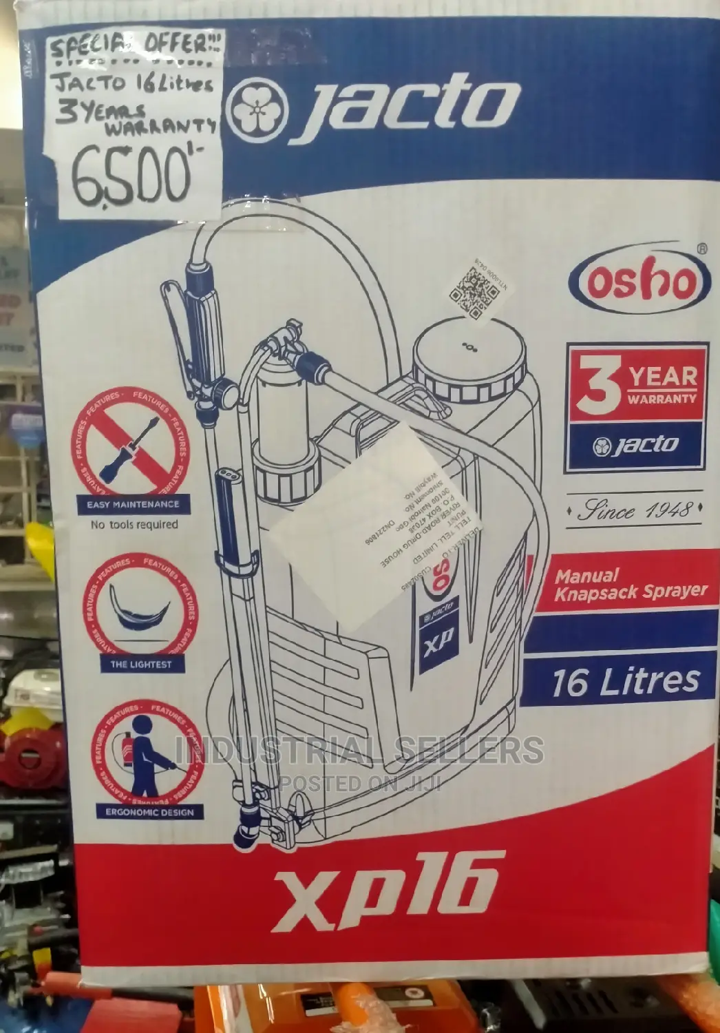 Cost Effective Jacto 16litres Knapsack Sprayer