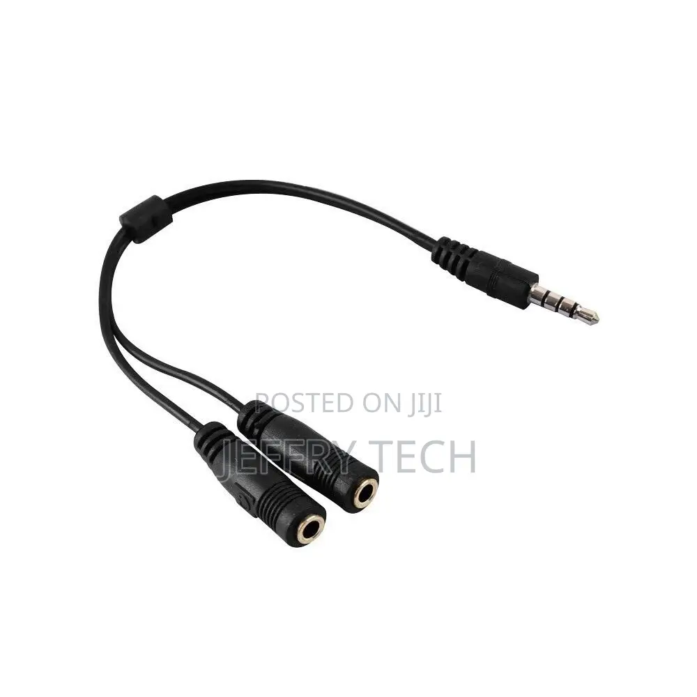 3.5mm 2-In-1 Audio Cable High Fidelity Adapter Male to Femal