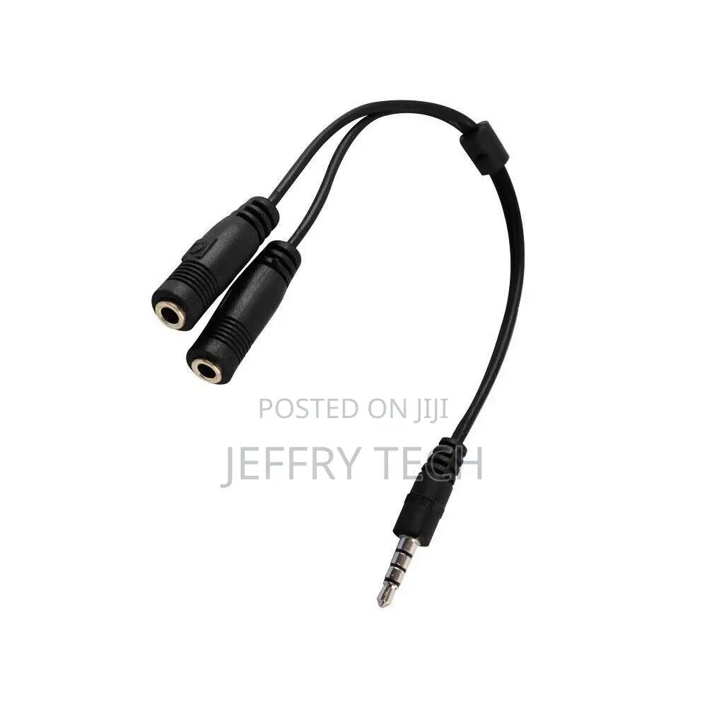 3.5mm 2-In-1 Audio Cable High Fidelity Adapter Male to Femal