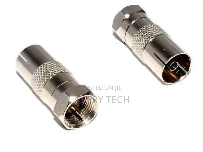F Type Plug Male Screw Connector Socket to RF Coax Aerial Fe
