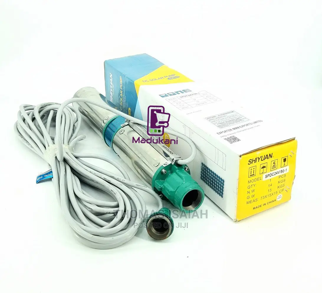 Shiyuan Spdc24v 600W 50M 24V DC Solar Submersible Pump