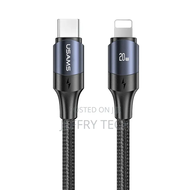 USAMS 100W USB C PD Cable 1.2m 2m 3m High Power Usb Type C T