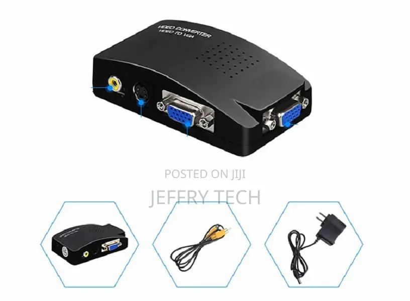 HDTV ABS Audio Video 5V Power Cable AV Cable Converter AV To