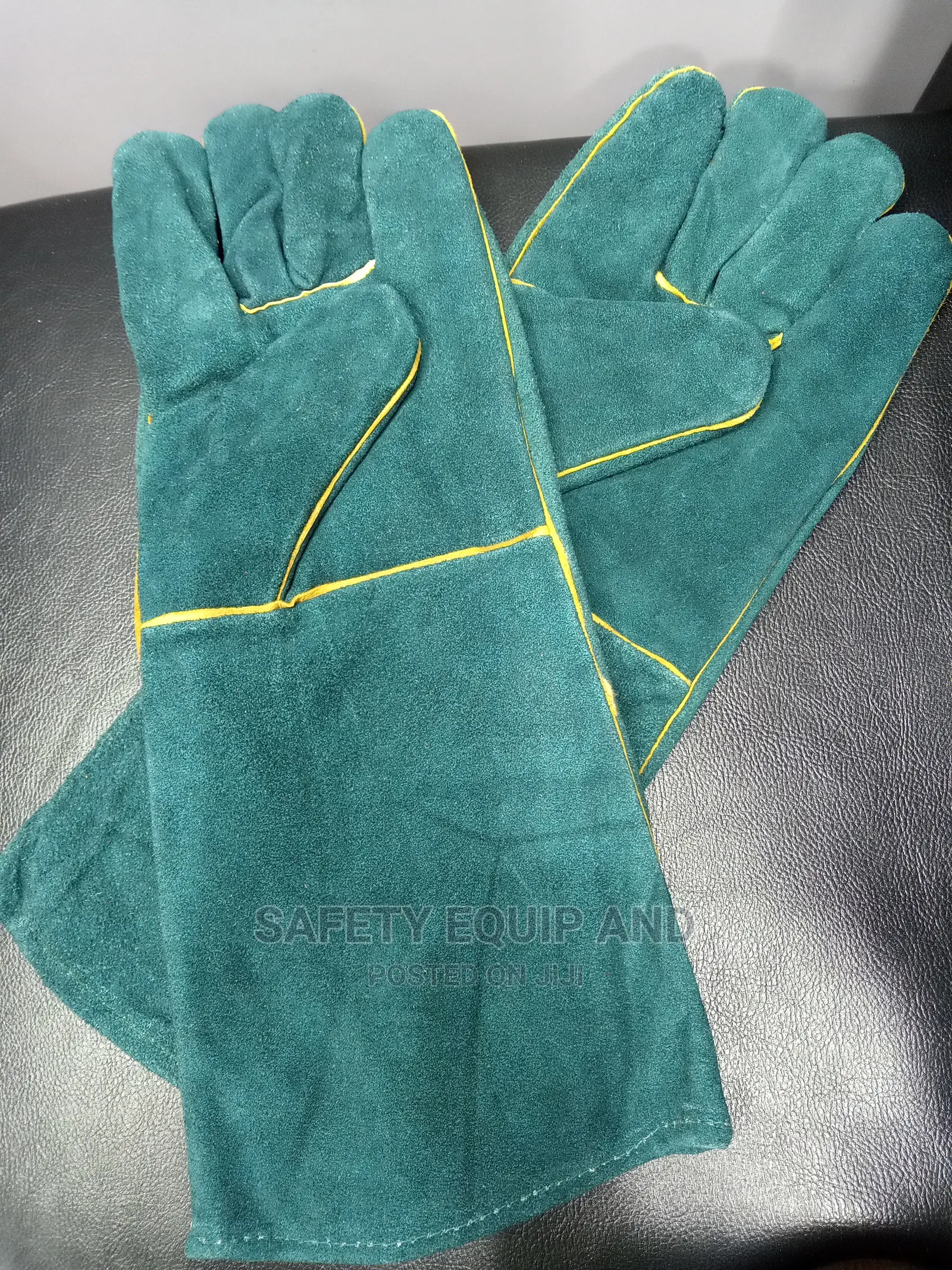 Welding Gloves-Green Leather Gloves