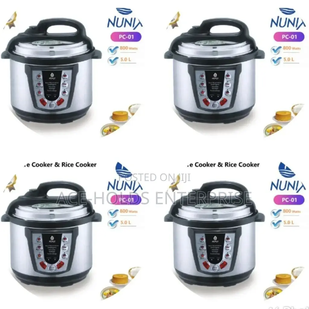 800 Watts 5.0 Litres Electric Pressure Cooker-Nunix Pc-01