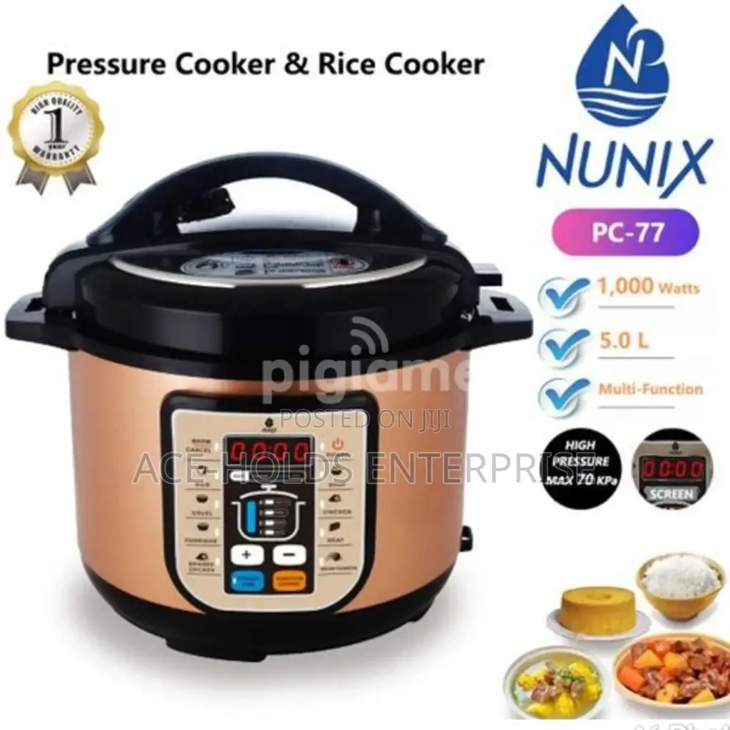 Brand New Pc-77 Nunix Electric Pressure Cooker-High Pressure