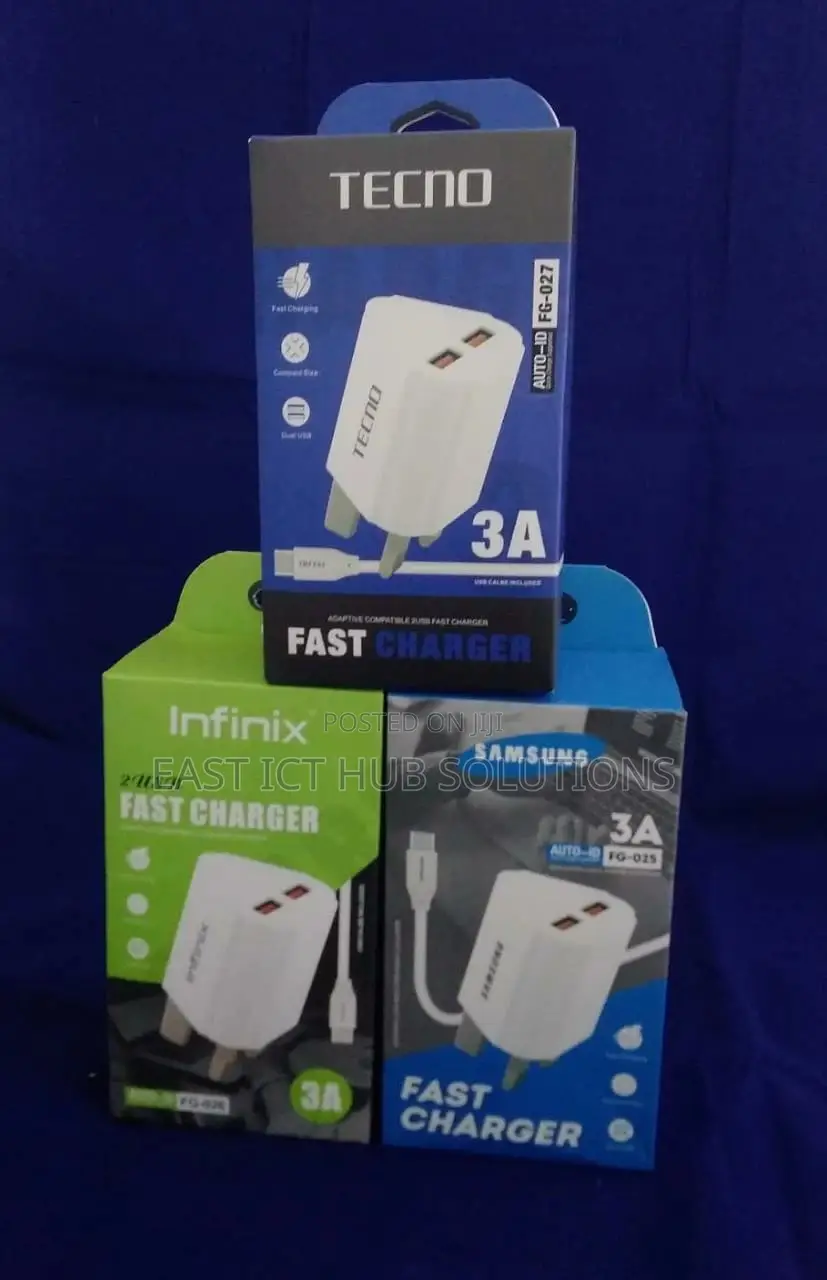 Infinix , Samsung and Tecno Fast Chargers Complete Chargers