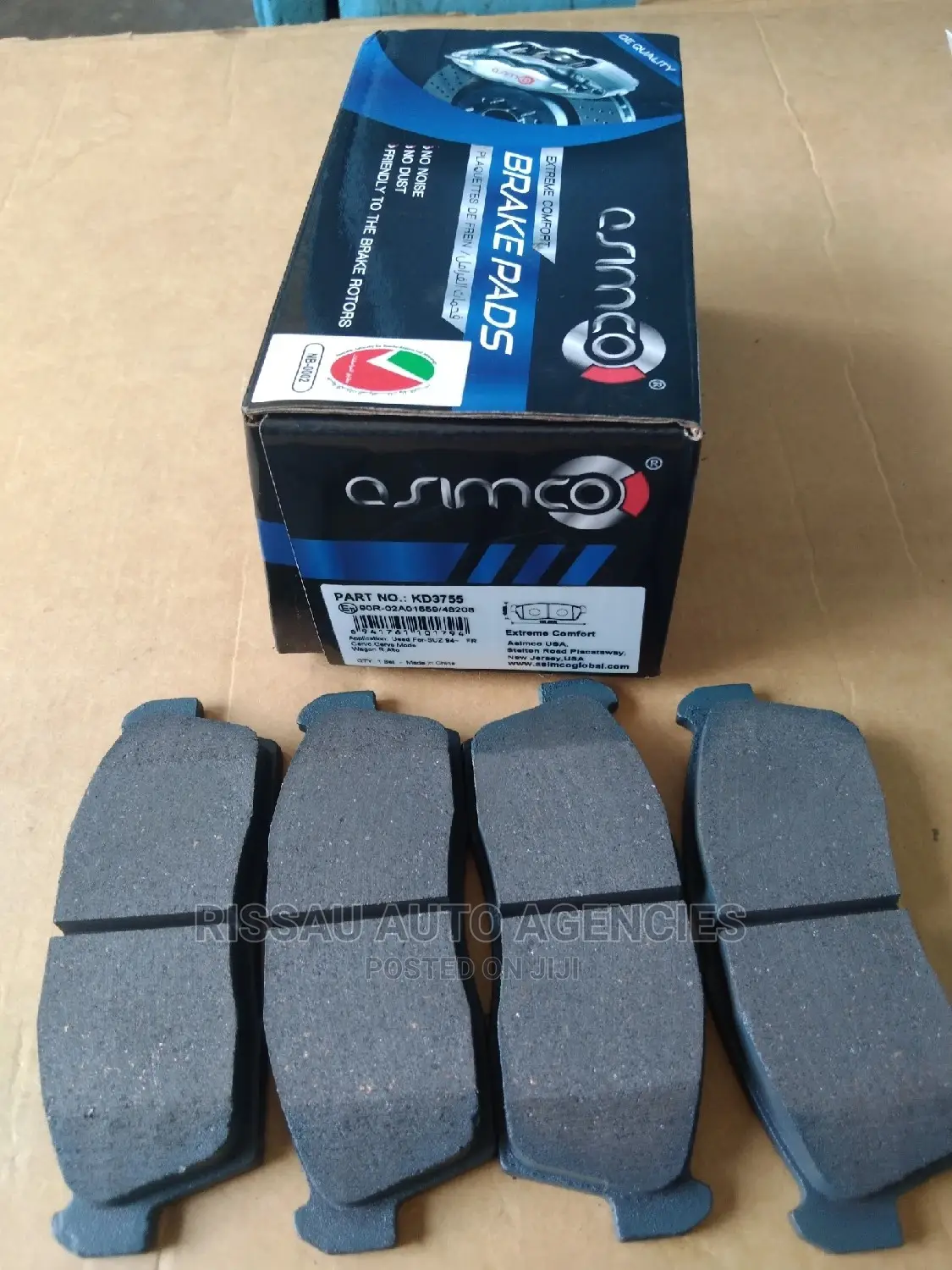 Asimco KD 3755 Suzuki Alto Genuine Brake Pads