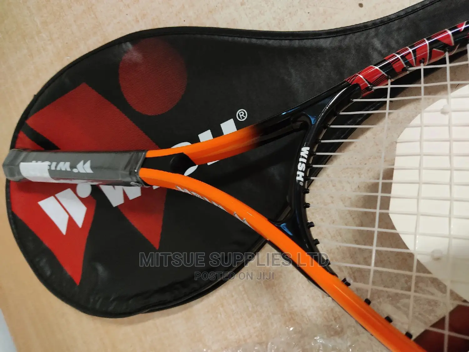 Wish Lawn Tennis Racket Control- Black Orange