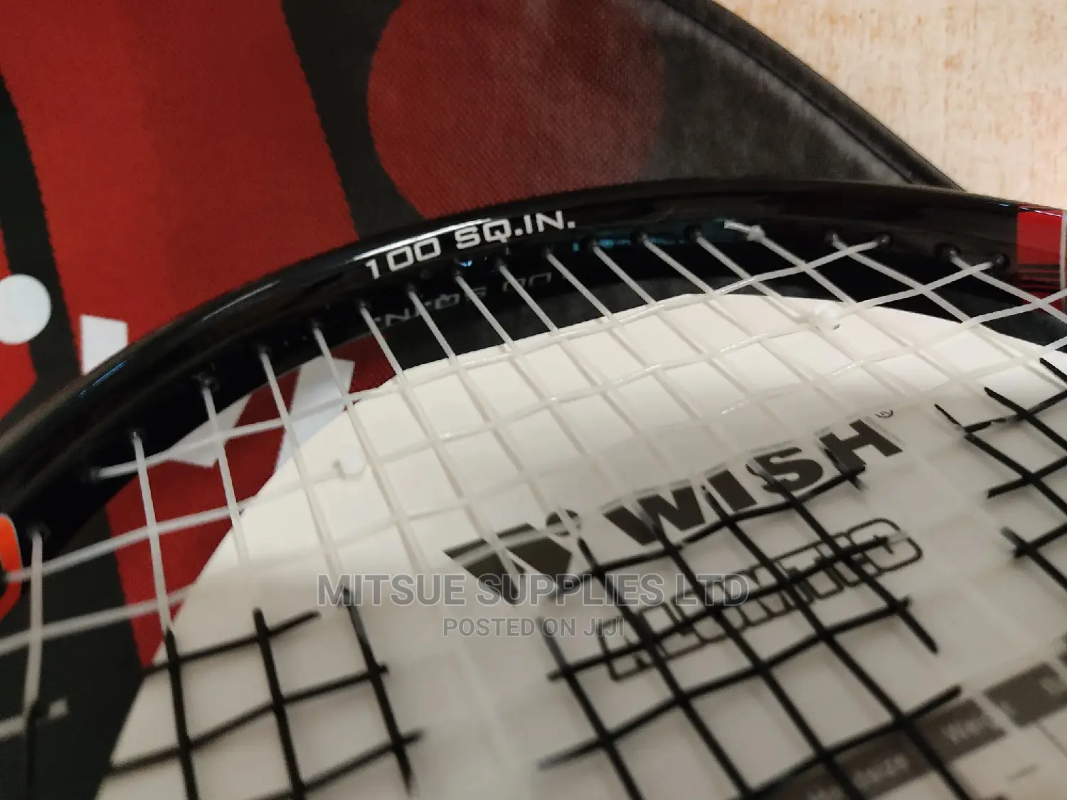 Wish Lawn Tennis Racket Control- Black Orange