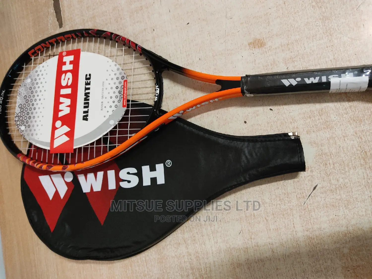 Wish Lawn Tennis Racket Control- Black Orange
