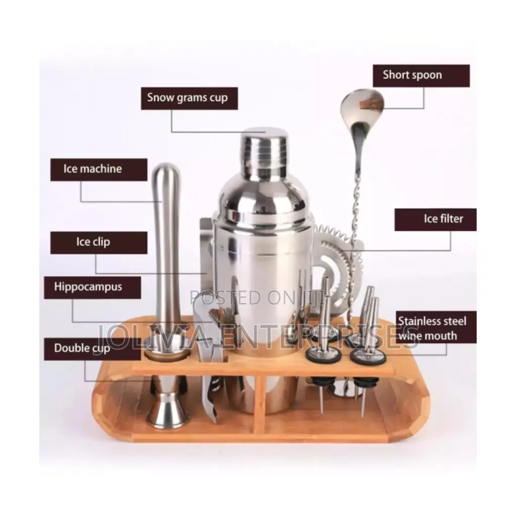 Cocktail Shaker Set With Stand