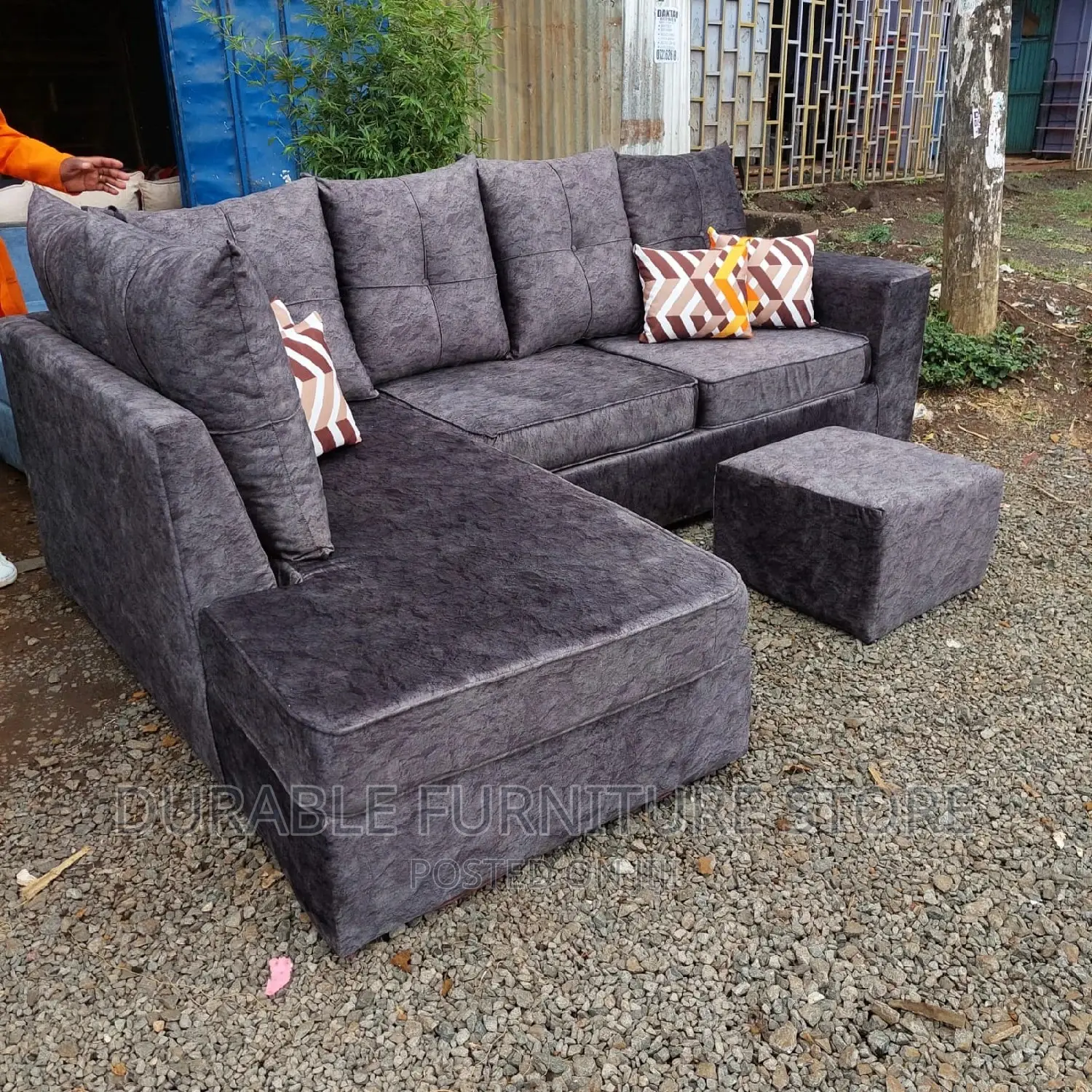 L Shape Sofas and a Table