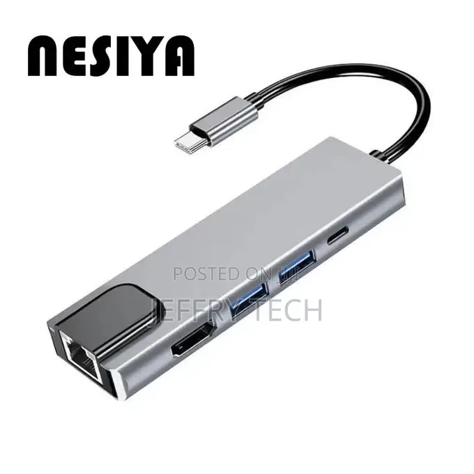 USB C Hub Multiport Adapter With 1000M RJ45 Gigabit Ethernet