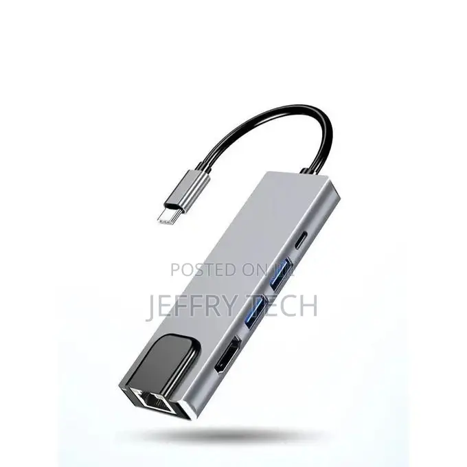 USB C Hub Multiport Adapter With 1000M RJ45 Gigabit Ethernet