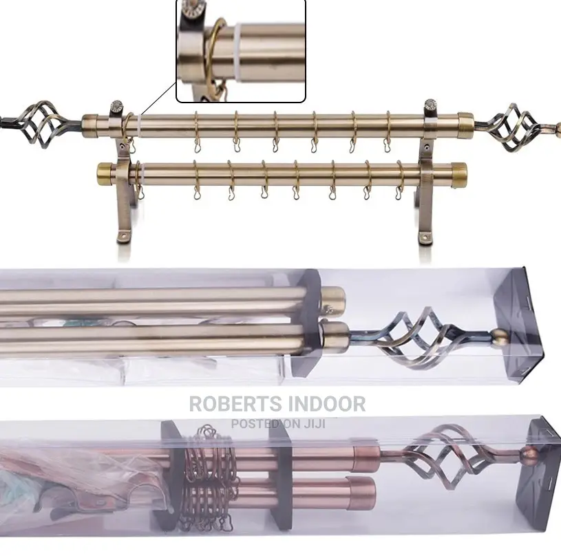 4m Double Curtain Rail