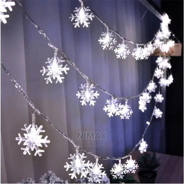 Christmas Lights Snow Flakes 10mtrs Long