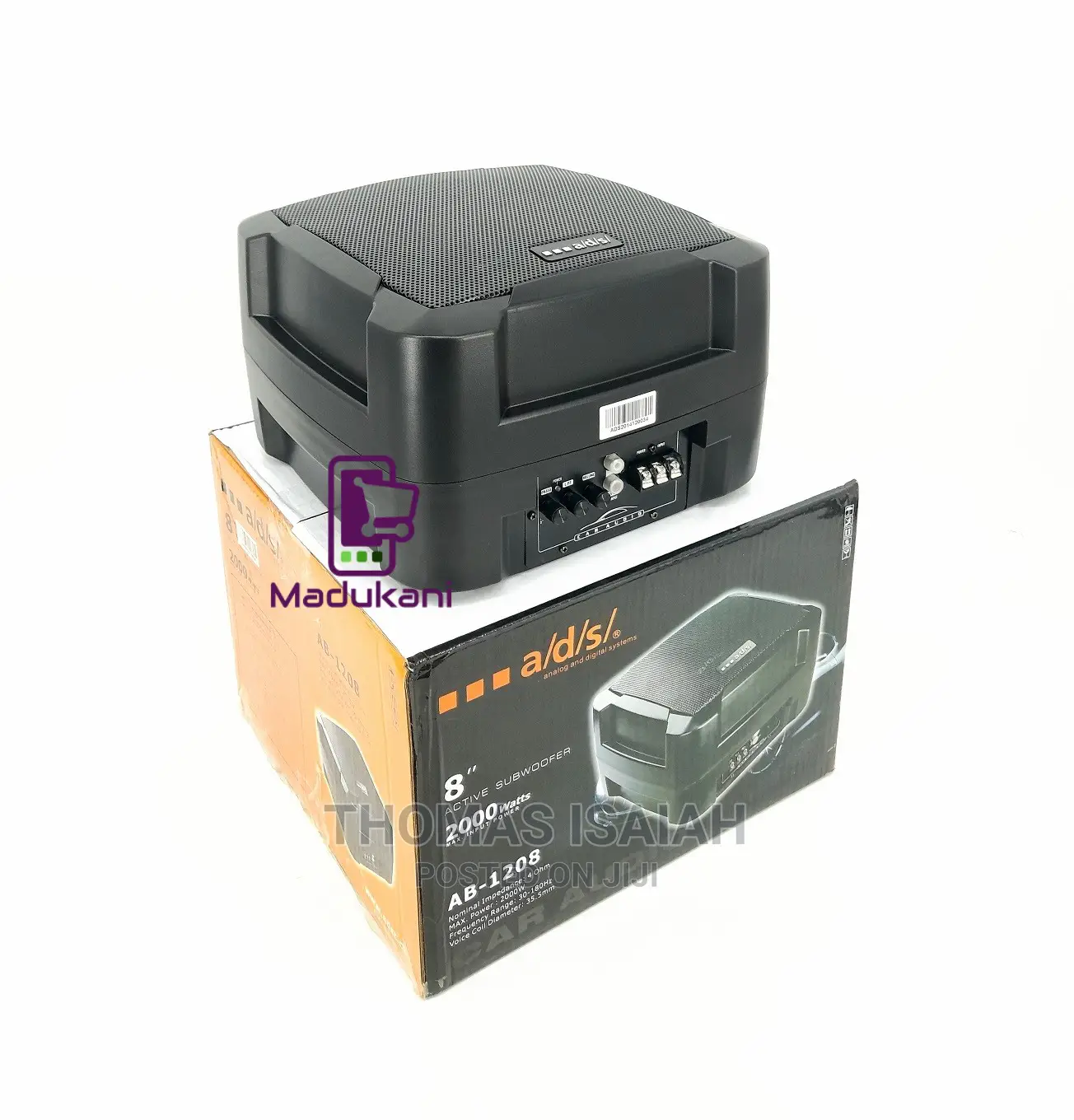 Ads AB1208 8 Inch Active Subwoofer 2000W Car Subwoofer