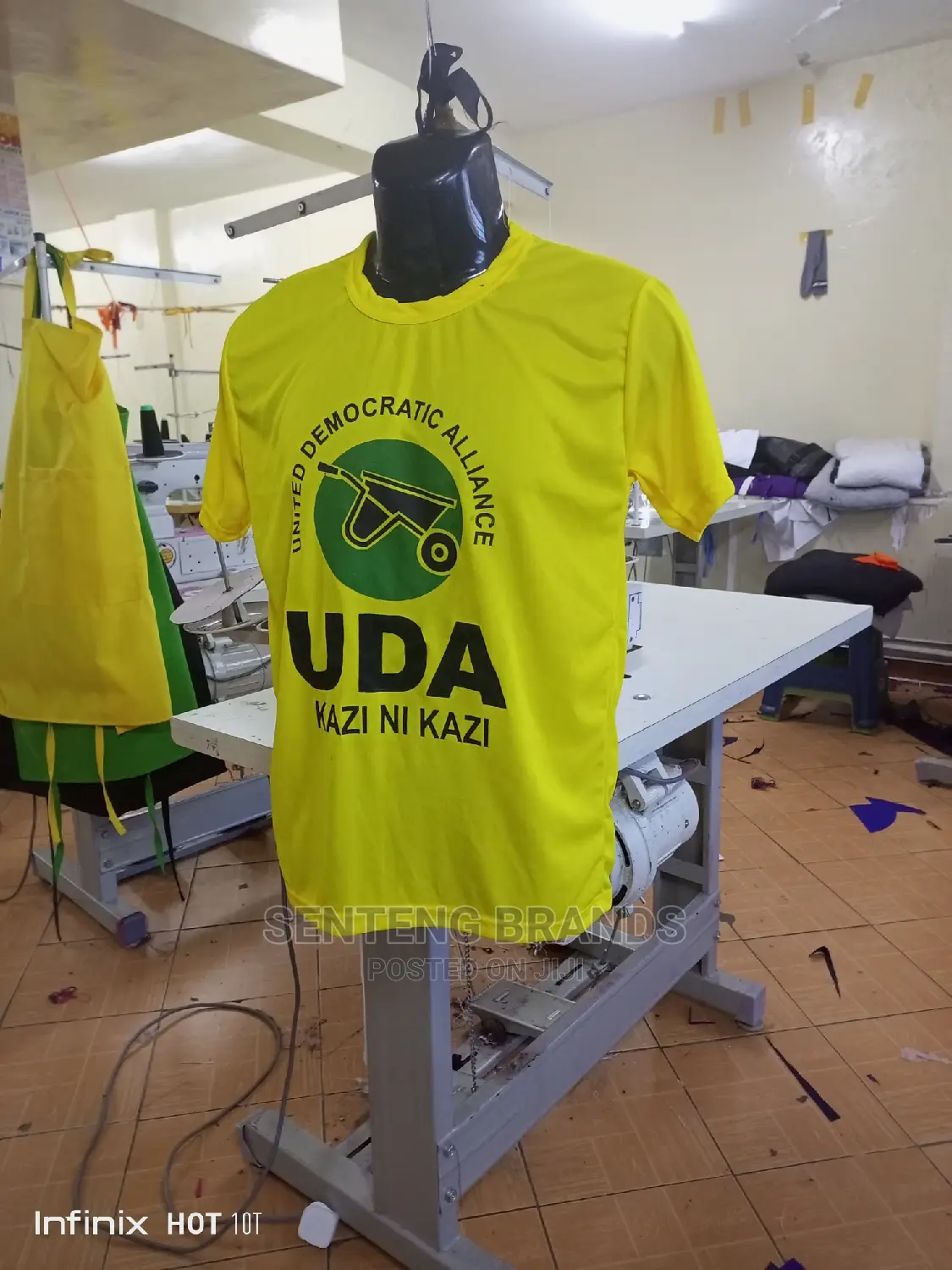UDA Printed T-Shirts Polyester Fabric Good Quality