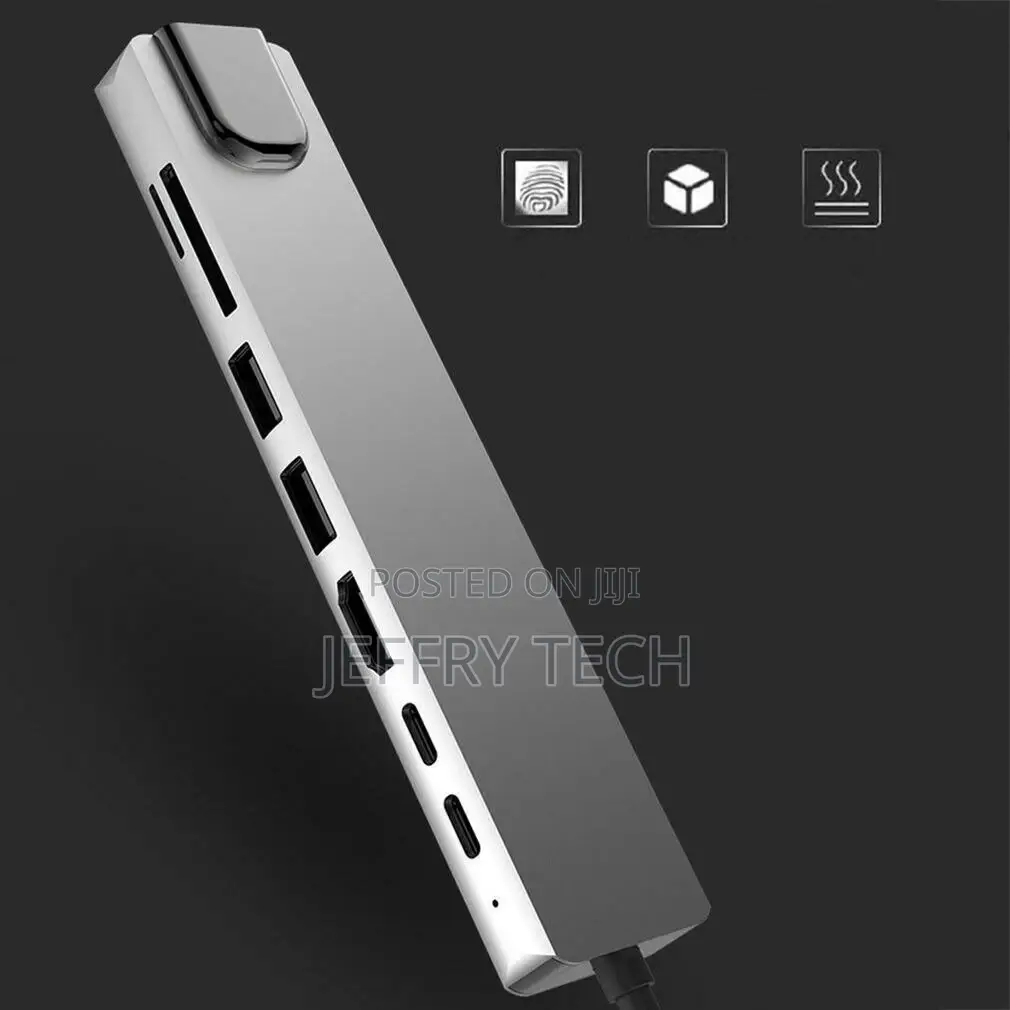 8-In-1 USB-C Hub Type-C Multiport Card Reader Adapter 4K HDM