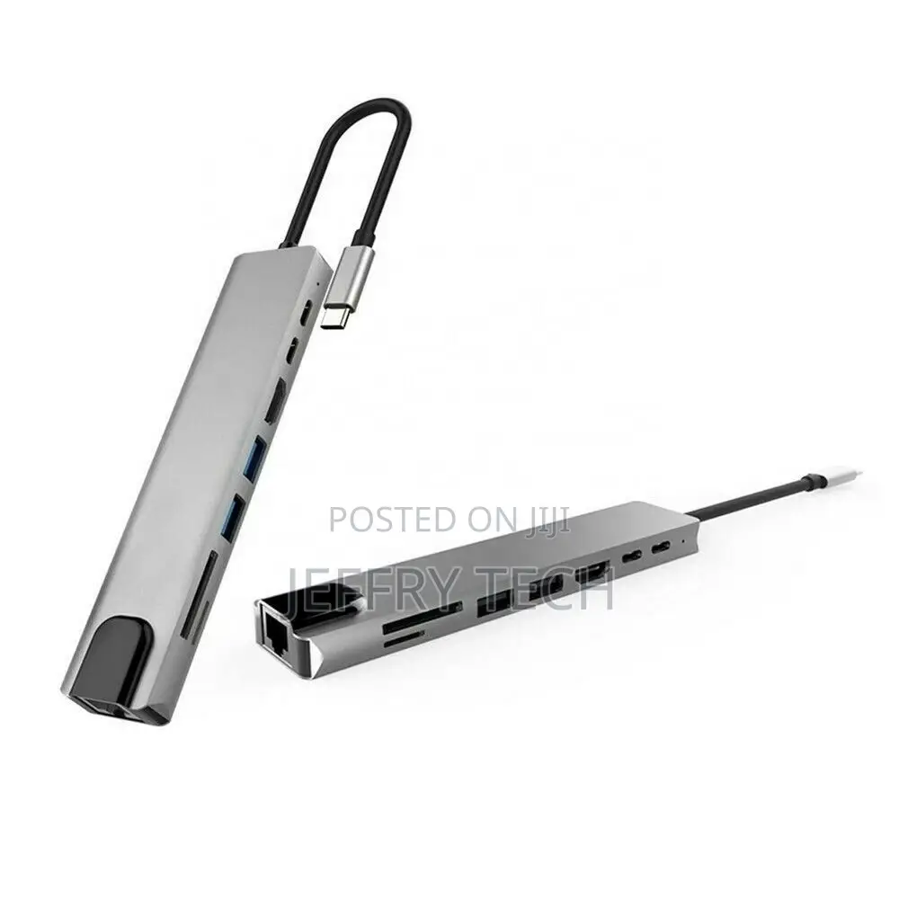 8-In-1 USB-C Hub Type-C Multiport Card Reader Adapter 4K HDM