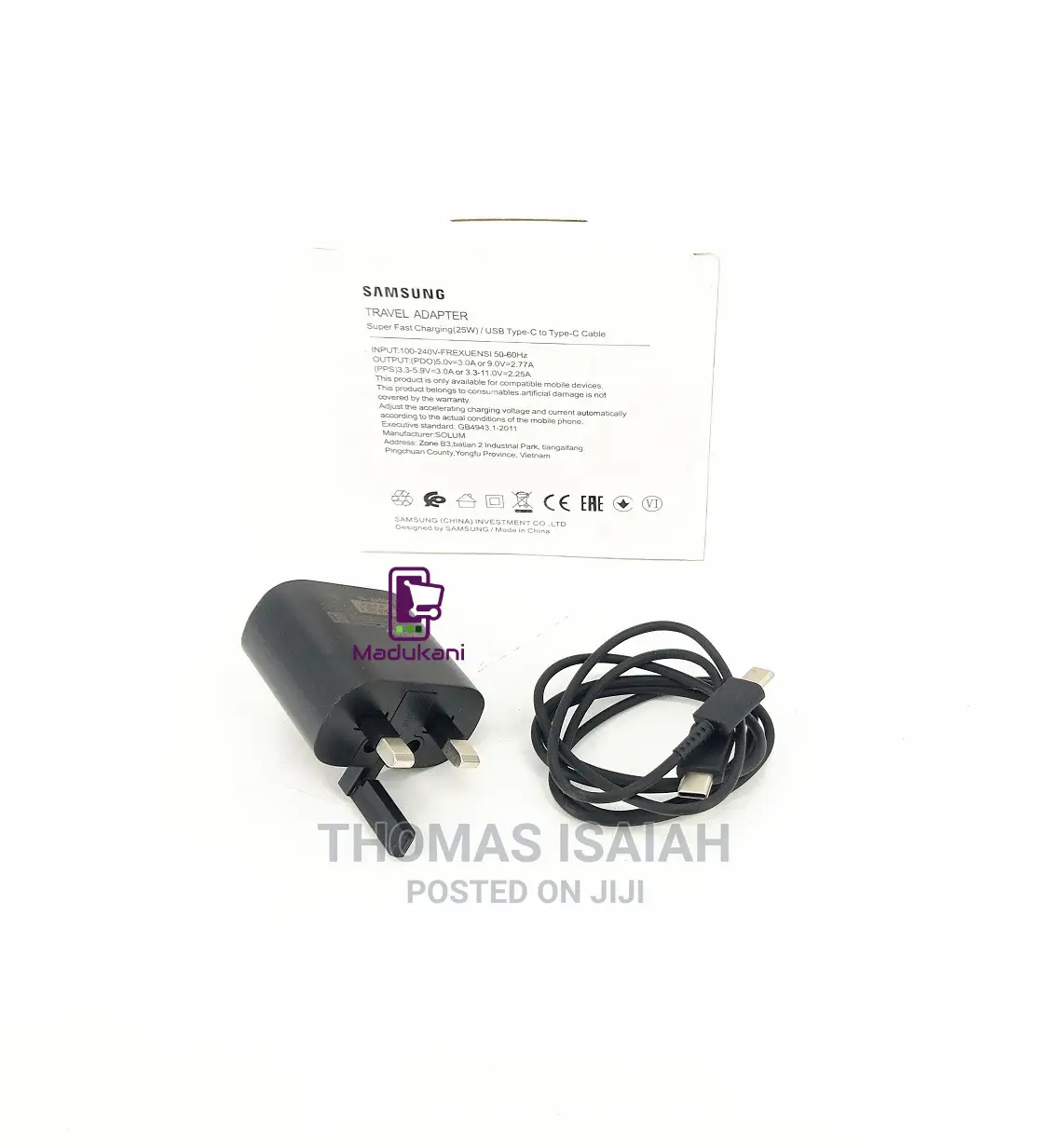 Original Samsung USB Type-C to Type-C Cable 25W Super Fast C