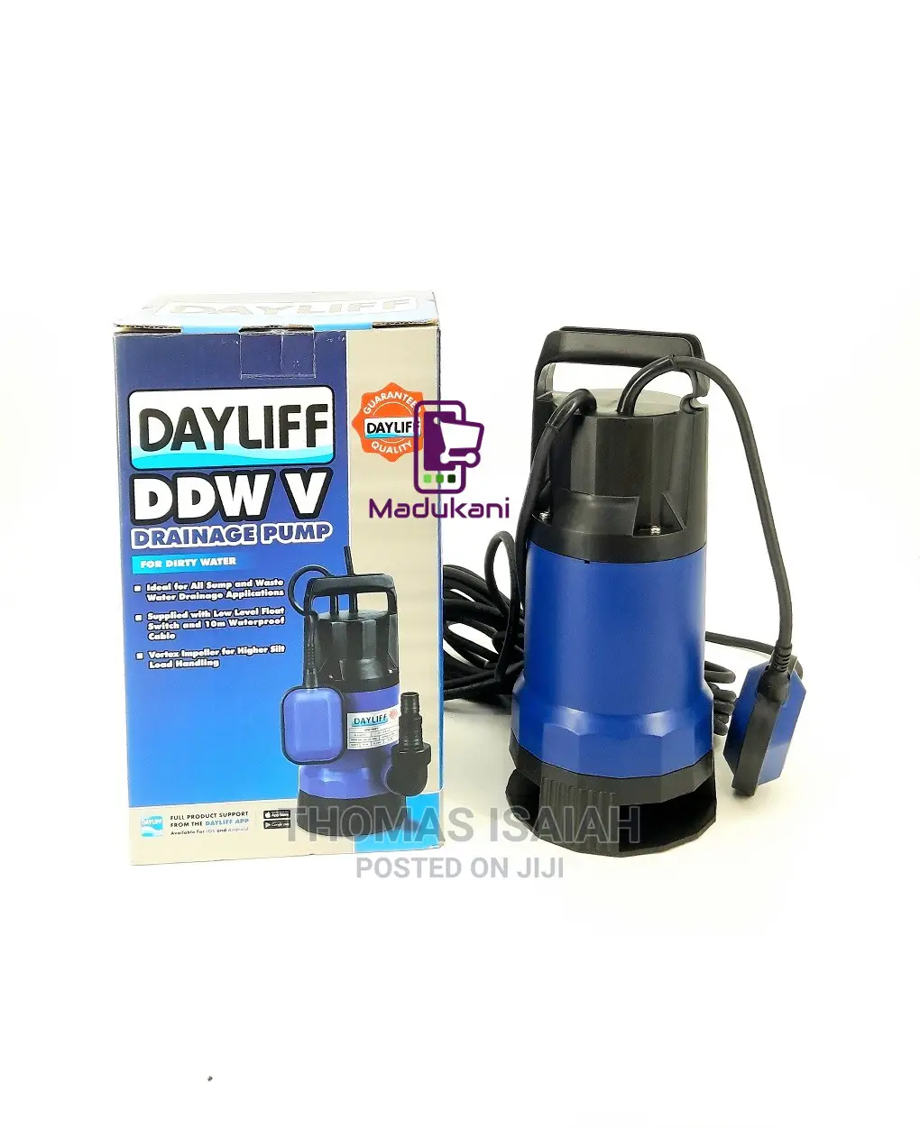 Dayliff DDW v 1000V Drainage Pump Submersible Electric Drain