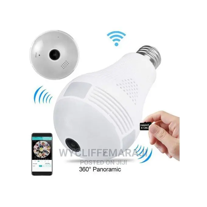 Cctv Night Vision Panoramic Wifi Camera Bulb