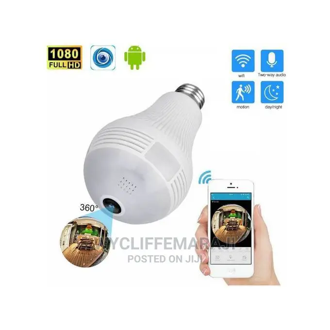 Cctv Night Vision Panoramic Wifi Camera Bulb