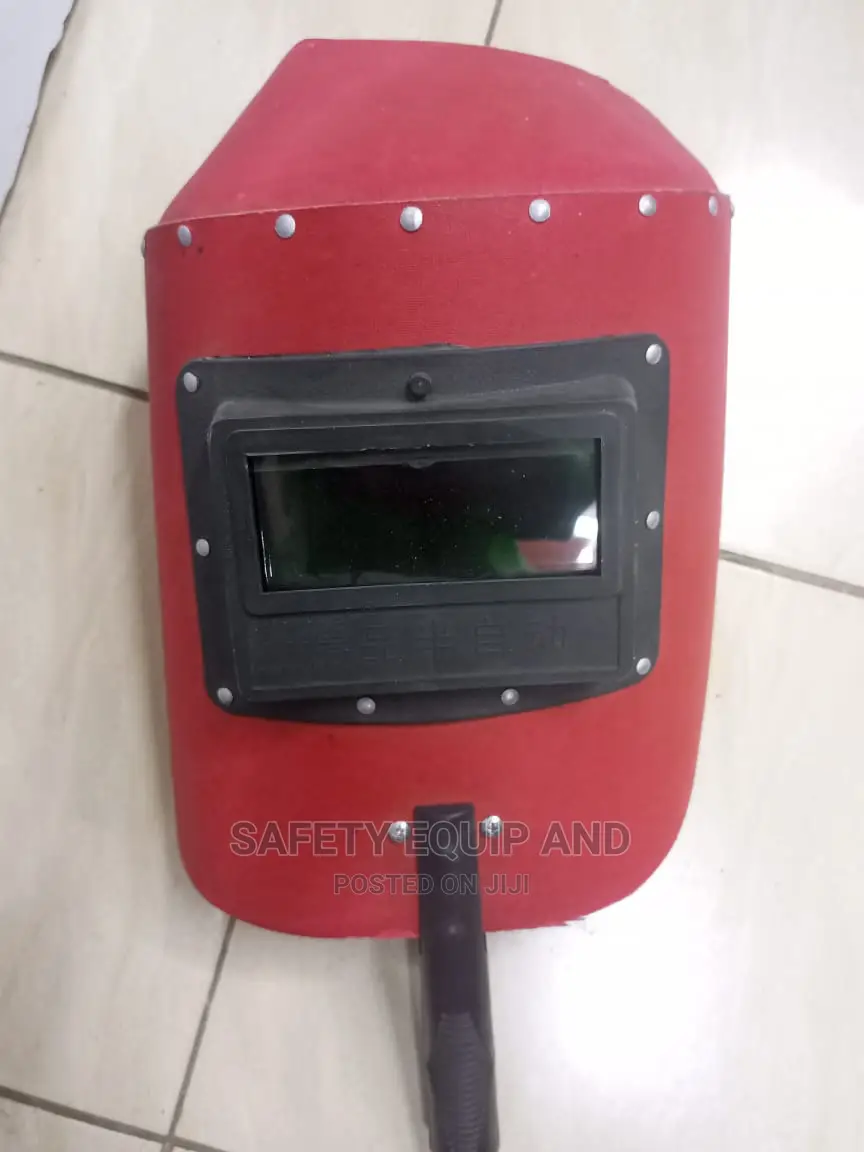 Welding Shield-Red With a Black Handle