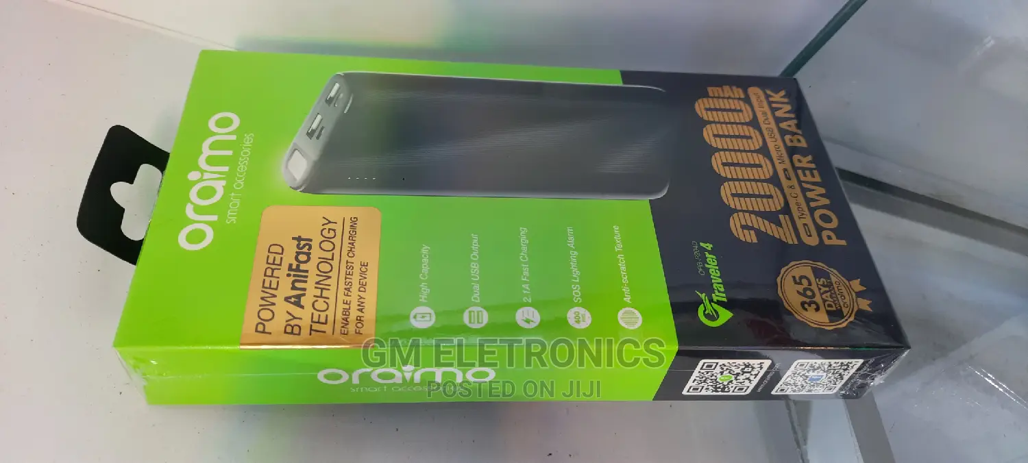 Oraimo 20000mah Portable Powerbank.