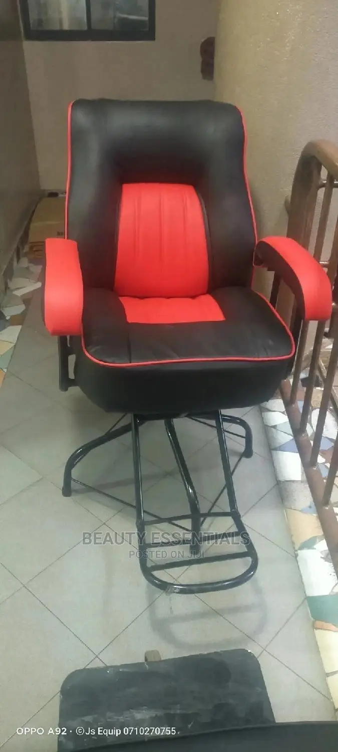 Simple Black Red Local Chair