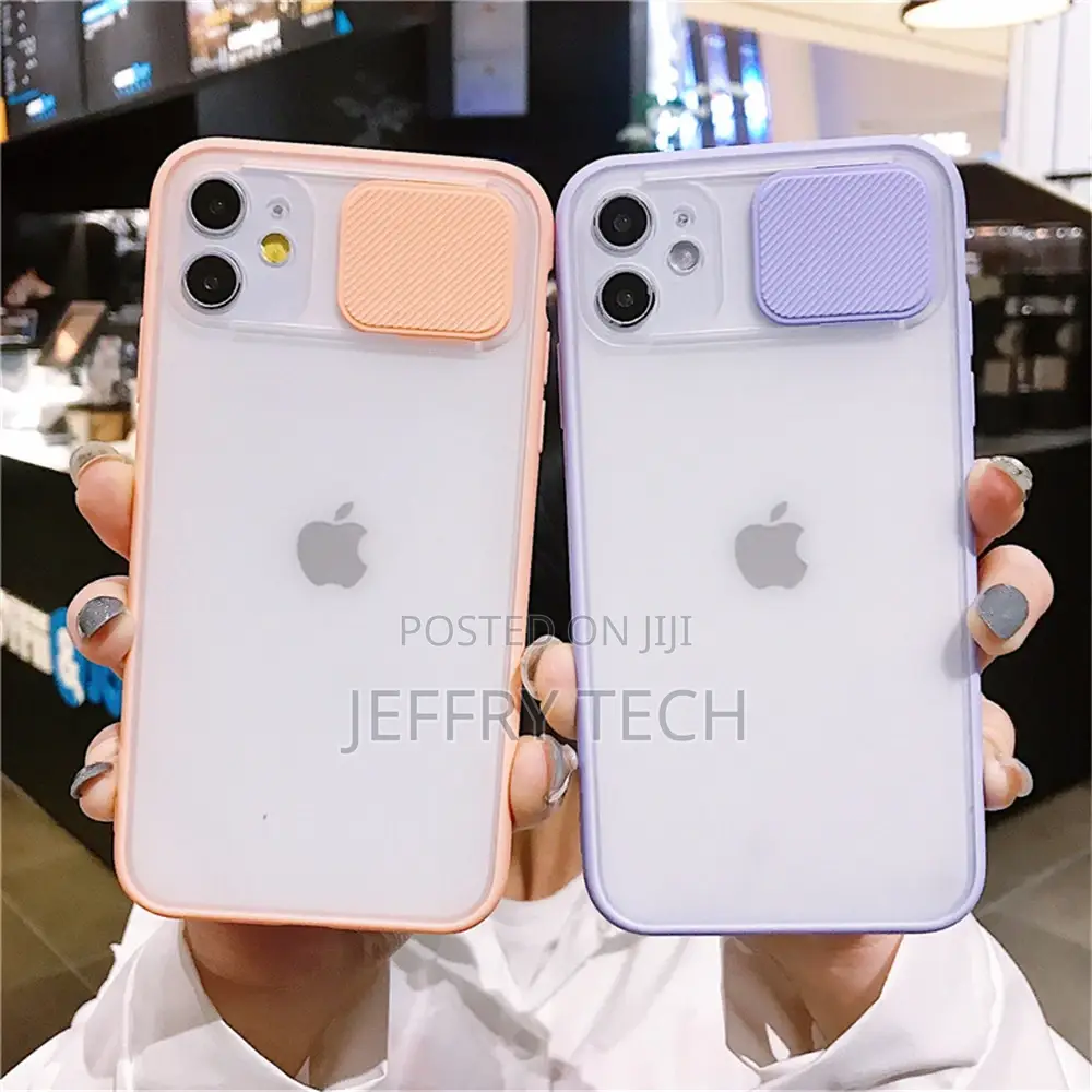 For I Phone12 Cases New Lens Slide Camera Protective Soft TP