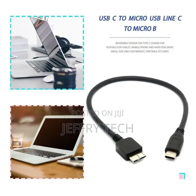 USB C to Micro USB Cable Type C to Micro B for WD My Passpor