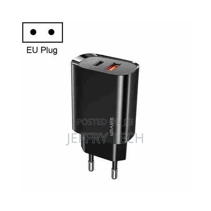 Usams Us-Cc121 Qc 3.0 +Pd 3.0 Fast Charger 20W (Eu)