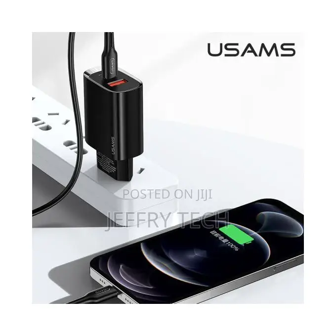 Usams Us-Cc121 Qc 3.0 +Pd 3.0 Fast Charger 20W (Eu)